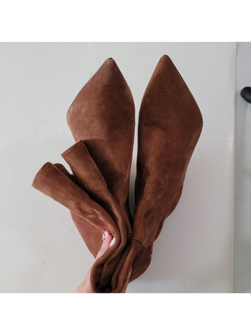 NEW Sam Edelman Taylin Knee High Boots Kitten Heel Minimalist Suede Womens 9 - Picture 5 of 10